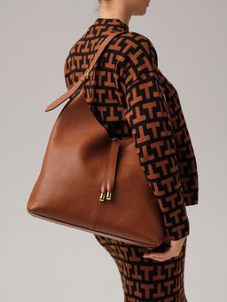 Кожаная сумка Deboro 30974 коричневый фундук