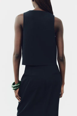 PLAIN KNIT CROP TOP - Zara фото 11