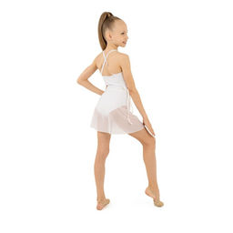 Юбка гимнастическая Grace Dance, с запахом, р. 26-28, цвет белый  фото 5