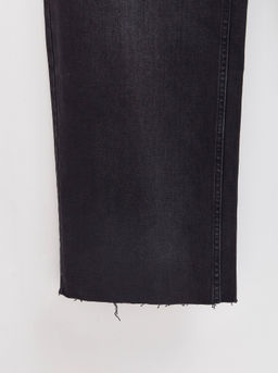 CONTE CON-718 Джинсы wide leg с эффектом потертости и необработанным краем washed black - Conte elegant фото 10