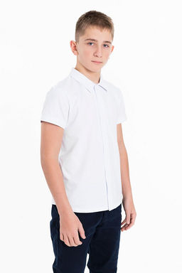 Рубашка для мальчика М224112б белый - Елена фото 3