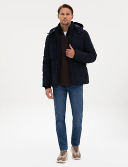 Lacivert Kap__onlu Mont - Pierre cardin фото 4