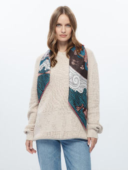 Платок жен. шелк 90х90 B06-8262-14 - Eleganzza фото 10