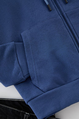 TRENDYOL MAN Siyah Oversize/Genis Kesim Kapusonlu Fermuarl? Sweatshirt-H?rka TMNAW22SW0620 - Trendyolmilla фото 7