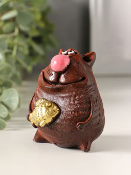Фигурка «Кот с рыбой», 7×5.5×6 см, МИКС
