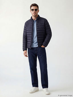 Standart Kal?p Dik Yaka Erkek ?i?me Mont