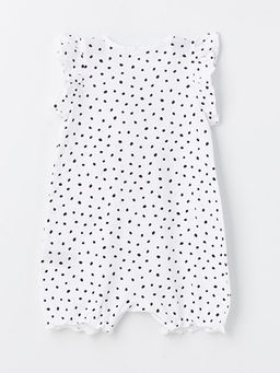 Bisiklet Yaka K?sa Kollu Bambi Bask?l? K?z Bebek Tulum - Waikiki фото 2