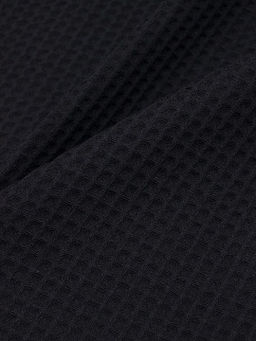 Вафельное премиум-полотно Italy цв.Черный, ш.1.5м, хлопок-100%, 250гр/м.кв