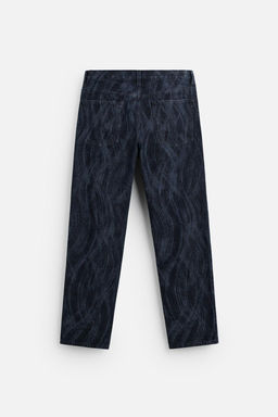 PRINTED STRAIGHT-LEG JEANS - Zara фото 8