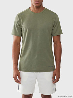Bisiklet Yaka Erkek Spor Ti??rt