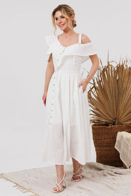 Платье AMORI 9854 молоко  фото 5