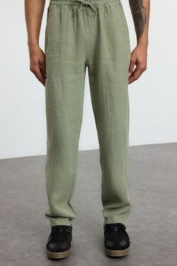 TRENDYOL MAN Premium Gri %100 Keten Straight Fit Lastikli Beli Baglamal? Pantolon TMNSS24PL00018 - Trendyolmilla фото 35