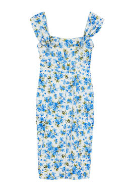 Cok Renkli Vucuda Oturan Korse Detayl? Dokuma S?k Abiye Elbise TPRSS22EL00097