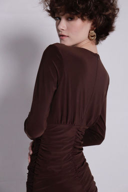 Мини-платье шоколадное - Martichelli фото 11