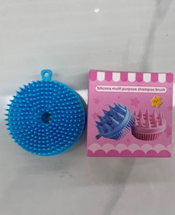 Цена за 2 шт. Щетка для вычесывания шерсти двухстороняя "Счастливый хвост!", цвет голубой, 8*4см (коробка)