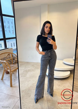 Джинсы женские клеш с высокой посадкой - Bruno фото 3