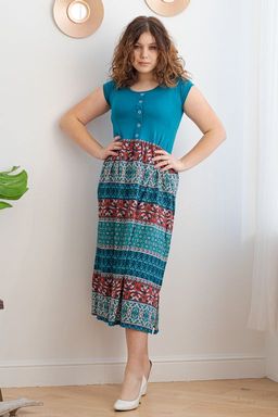 Сарафан женский из кулирки Лисандра бирюза - Амадэль фото 2