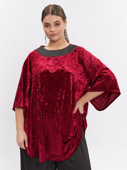 Туника из бархата TU03611RED29 - Артесса фото 2