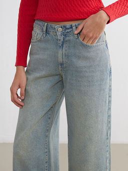 Wideleg Kad?n Jean Pantolon