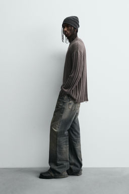 RIBBED OPEN-KNIT SWEATER - Zara фото 4