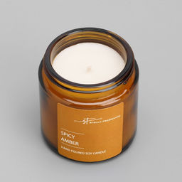 Ароматическая свеча в банке ST Spicy Amber, амбер, 90 г