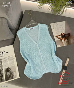 Жилет в сетку на пуговицах - Bruno фото 5