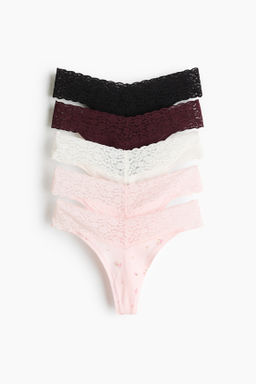 Pack 5 bragas thong de encaje - H&m фото 3