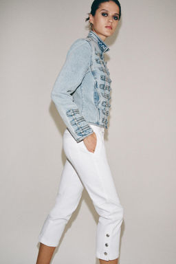 JEANS ZW COLLECTION CAPRI TIRO MEDIO / Blanco - Zara фото 5