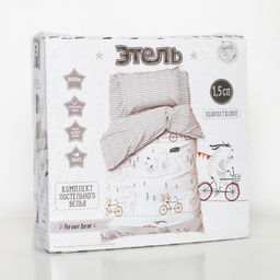 Постельное белье Этель 1.5 сп Brave bear 143х215 см, 150х214 см, 50х70 см -1 шт,100% хлопок, бязь  фото 5