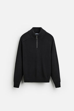 HIGH NECK QUARTER-ZIP SWEATER - Zara фото 7