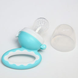 Ниблер для прикорма с силиконовой сеточкой «Колечко», цвет голубой