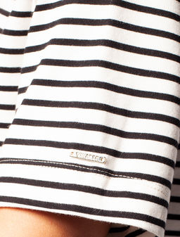 VILATTE / Футболка из эластичного хлопка с принтом-нашивкой  фото 3