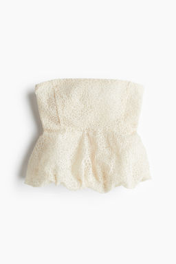 Top bandeau bordado