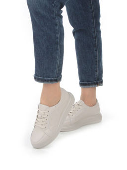 05-PDE32-2 BEIGE Кроссовки женские (натуральная кожа)