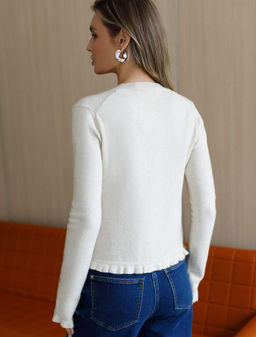 D31.149 Кардиган женский овсяный меланж