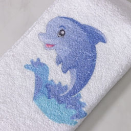 Цена за 2 шт. Мочалка-лента для тела хлопковая Доляна «Дельфин», 10.5×25 см