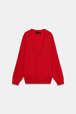 DEEP NECK KNIT JUMPER - Zara фото 7