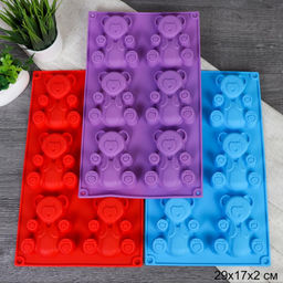 Форма для выпечки 6 ячеек силиконовая/ HL-275 /уп 200/29x17x2 /0,11/мишки - ГалеонТрейд фото 8