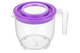 Ёмкость для миксера (блендера) 2,2 л 22,5*17*16 см с крышкой, прозрачная/фиолетовая (459)
