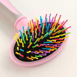 Пуходерка пластиковая мягкая с волнистыми зубьями, средняя, 9,5 х 16,5 см, розовая - Пижон фото 3