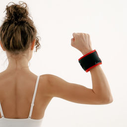 Утяжелители на запястье ONLYTOP, 2 шт. × 300 г, цвет красный