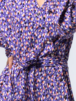 VILATTE / Платье из премиальной вискозы с застежкой на пуговицы сбоку до низа  фото 2