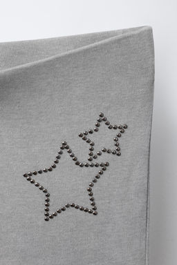 STAR WASH EFFECT FLARE LEGGINGS - Zara фото 3