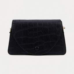 Сумка-мессенджер на магните, длинный ремень, цвет чёрный