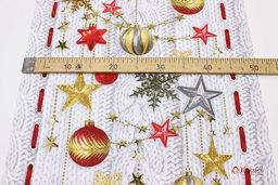 Дорожка Новогодние игрушки на вязании, ш.0.5м, хлопок -100%, 228гр/м.кв - Купава фото 4