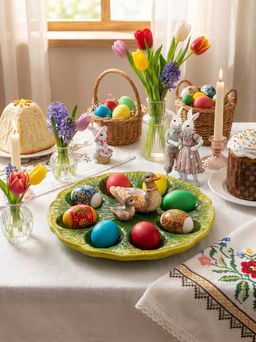 Тарелка д/фарш. яиц 19,5*19,5*7,5 "Уточка" керамика