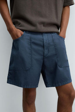 WASHED COTTON BERMUDA SHORTS - Zara фото 25