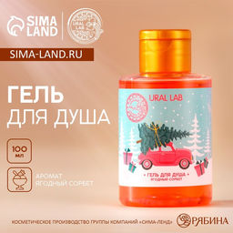 Цена за 2 шт. Гель для душа, аромат ягодного сорбета, 100 мл, URAL LAB