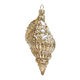 Ракушка Турителла золотая винтаж (стекло) 5х5х12 см - Holiday classics фото 2