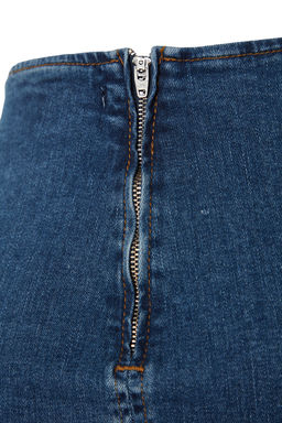 TRENDYOLMILLA Siyah More Sustainable Dikis Detayl? Midi Kalem Denim Etek TWOAW24ET00057  фото 11